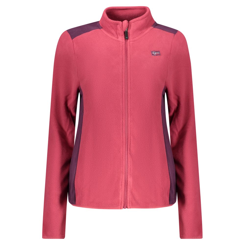 Norway 1963 Rosa polyester women's sweatshirt with a relaxed fit and crew neckline, displayed on a plain background.