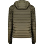 Cavalli Class Verde polyester men's jacket with front zipper and adjustable collar, stylish and lightweight for casual wear.