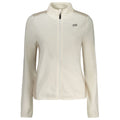 Norway 1963 Bianco polyester women's sweatshirt with a relaxed fit and minimalist design, displayed on a hanger.