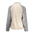 Norway 1963 beige polyester women's sweatshirt with a relaxed fit and crew neck, displayed flat on a white background.