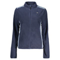 Norway 1963 blue polyester women's sweatshirt with long sleeves and crew neckline, casual and comfortable clothing for women.