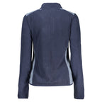 Norway 1963 blue polyester women's sweatshirt displayed on a hanger, showcasing a casual, comfortable fit and classic style.