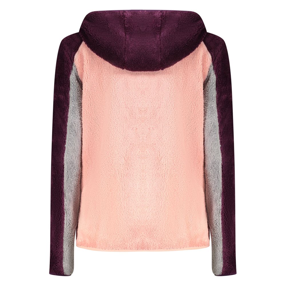 Norway 1963 pink polyester women's sweatshirt with a relaxed fit and crew neckline, displayed on a plain background.