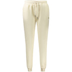 Norway 1963 white cotton women's sweatpants with elastic waistband and relaxed fit, casual and comfortable for everyday wear.