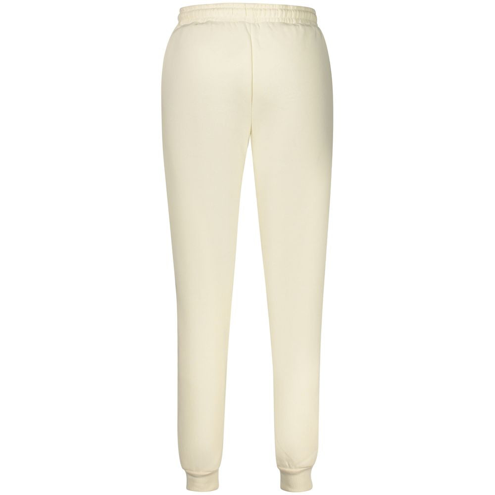 White cotton women's sweatpants from Norway 1963 with a relaxed fit and elastic waistband, perfect for casual wear.