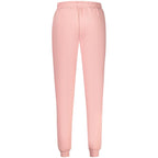 Pink cotton women's sweatpants from Norway 1963 with a relaxed fit and casual style, shown on a model.