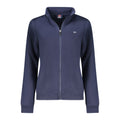 Blue cotton women's sweatshirt by Norway 1963 with a casual fit, featuring a round neckline and subtle branding details.