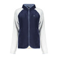 Blue Norway 1963 polyester women's sweatshirt with a relaxed fit and crew neckline, displayed on a white background.