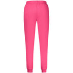 Norway 1963 Rosa cotton women's trousers, stylish pink tailored pants with a relaxed fit, front pockets, and belt loops.