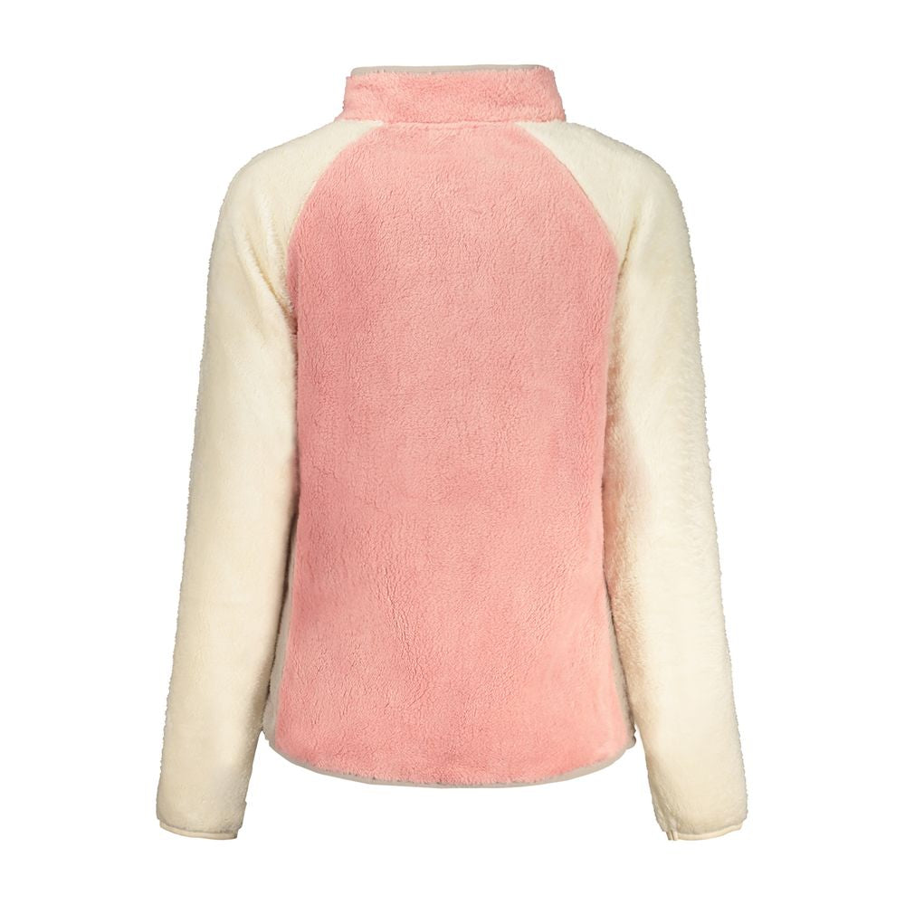 Norway 1963 Rosa polyester women's sweatshirt with a relaxed fit and long sleeves, displayed on a hanger.