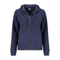 Blue Norway 1963 cotton women's hoodie sweatshirt with zip and hood, featuring a comfortable fit and casual style.