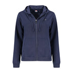 Blue Norway 1963 cotton women's hoodie sweatshirt with zip and hood, featuring a comfortable fit and casual style.