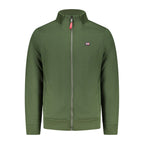 Norway 1963 Verde cotton men's sweatshirt featuring a casual fit and classic crew neckline, displayed on a hanger.