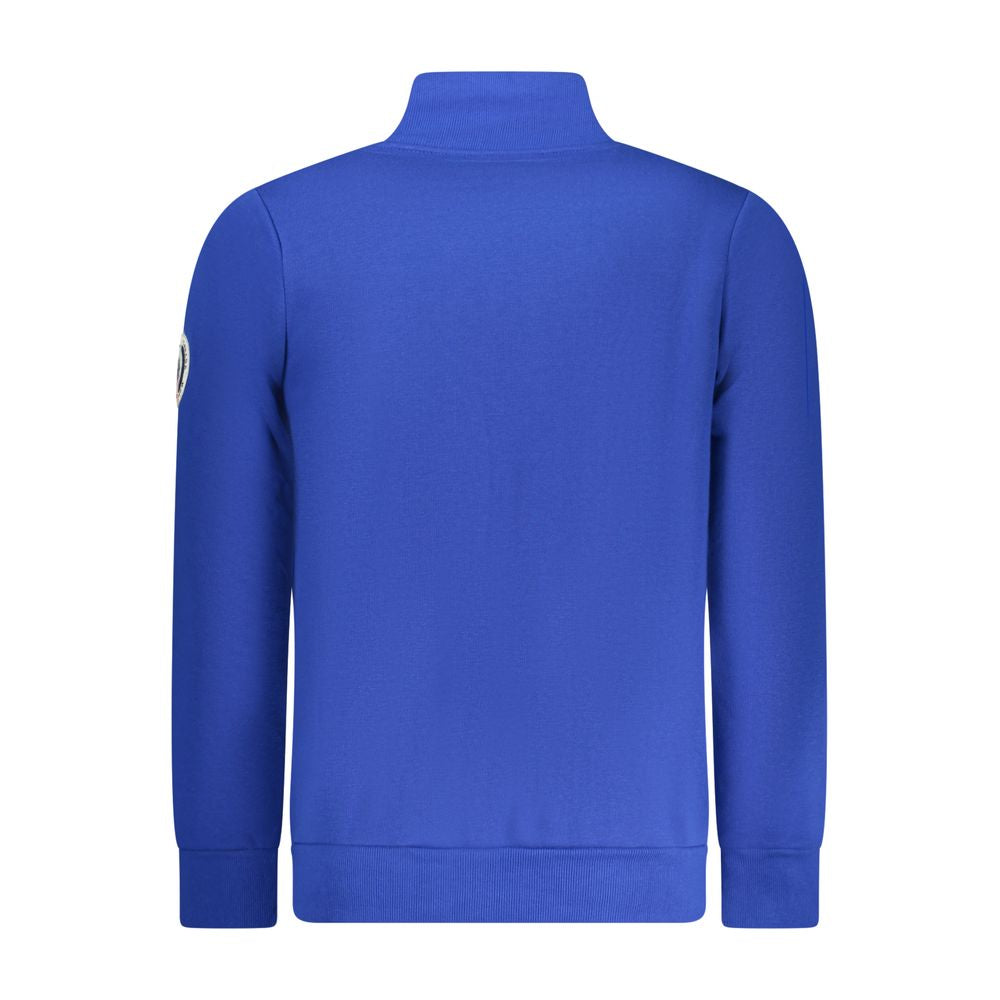 Norway 1963 blue cotton men's sweatshirt featuring a comfortable fit and classic design, shown in a front view.