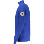 Norway 1963 blue cotton men's sweatshirt with round collar and long sleeves, featuring a classic casual design.