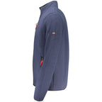 Norway 1963 blue polyester men's sweatshirt with a crew neck and long sleeves, casual everyday wear.