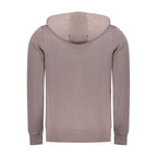 Norway 1963 Marrone cotton men's sweatshirt with ribbed cuffs and crew neck, casual and comfortable fit.