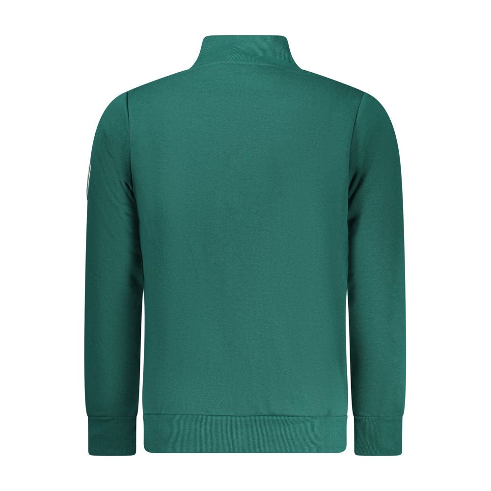 Norway 1963 Verde cotton men's sweatshirt with crewneck and long sleeves, featuring a casual fit and soft fabric.