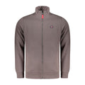 Norway 1963 Marrone cotton men's sweatshirt with a relaxed fit and crew neckline, showcasing a comfortable casual style.