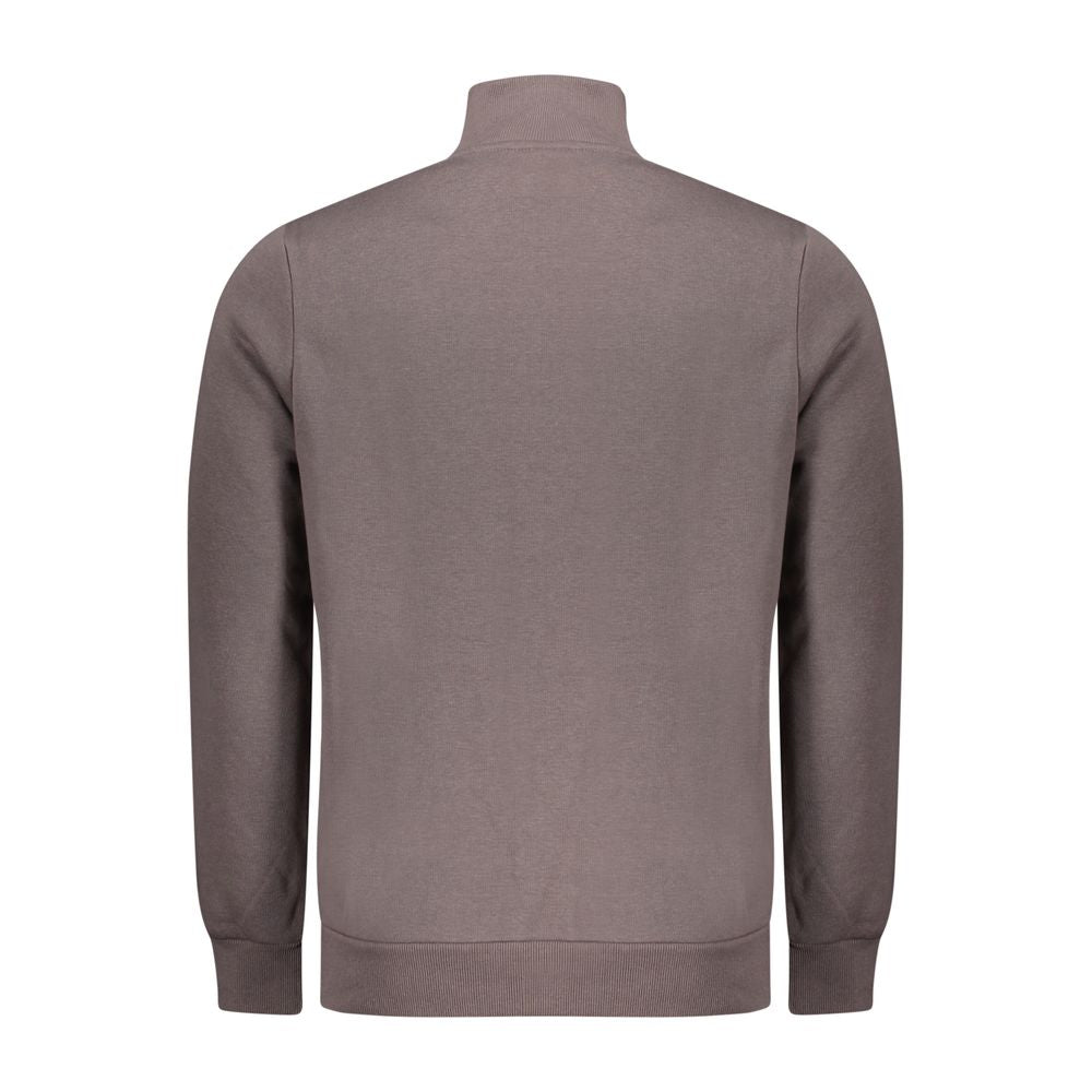 Norway 1963 Marrone cotton men's sweatshirt with crew neck and long sleeves, casual style in brown fabric.