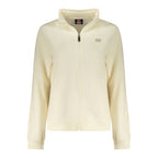 Norway 1963 white cotton women's sweatshirt with a relaxed fit and simple crew neckline, displayed on a hanger.