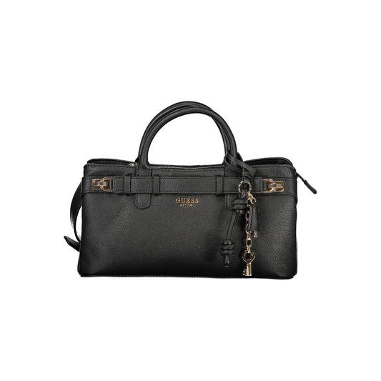 Guess Jeans Nero Poliuretano Women Handbag Guess Jeans