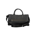 Guess Jeans Nero polyurethane women's handbag with sleek design and top handle, featuring the Guess logo for stylish everyday use.