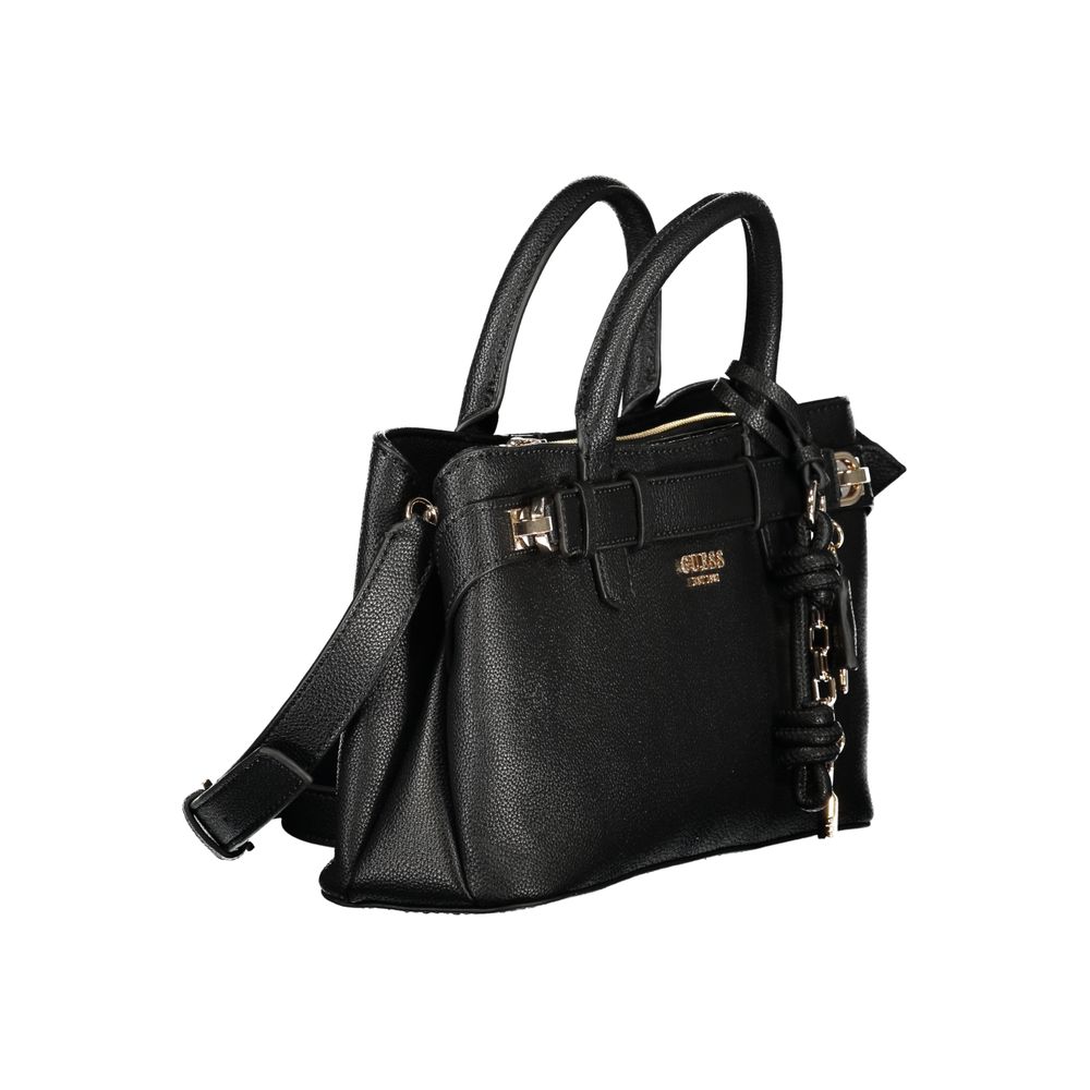Black Guess Jeans Nero poliuretano women's handbag with sleek design and structured shape, featuring a top handle and subtle branding.