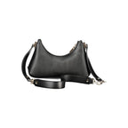 Guess Jeans Nero shoulder bag made of polyurethane for women, featuring a sleek, stylish design with a shoulder strap and modern details.