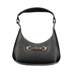 Guess Jeans Nero black polyurethane women's handbag with sleek design and gold-tone hardware, versatile for everyday use.