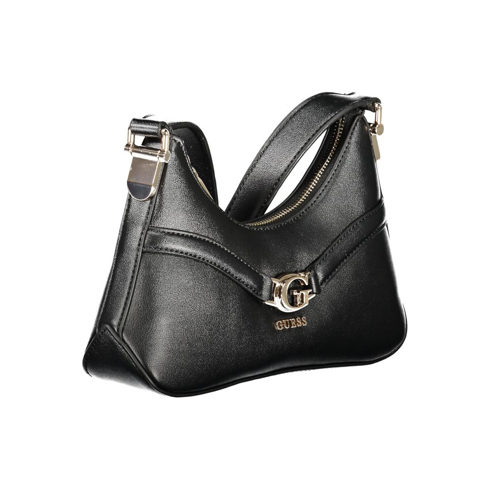 Guess Jeans Nero shoulder bag made of polyurethane, stylish women’s handbag with sleek black design and shoulder strap.