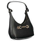 Guess Jeans Nero polyurethane women's handbag with sleek black design and stylish handles, perfect for casual and chic outfits.