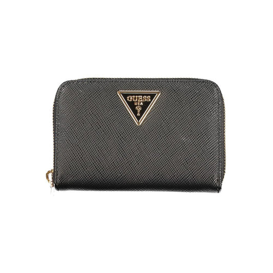 Guess Jeans Nero Poliuretano Women Wallet Guess Jeans