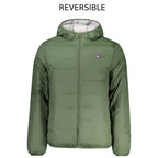 Norway 1963 men's Verde polyester jacket displayed on a hanger, featuring a casual design and classic style.