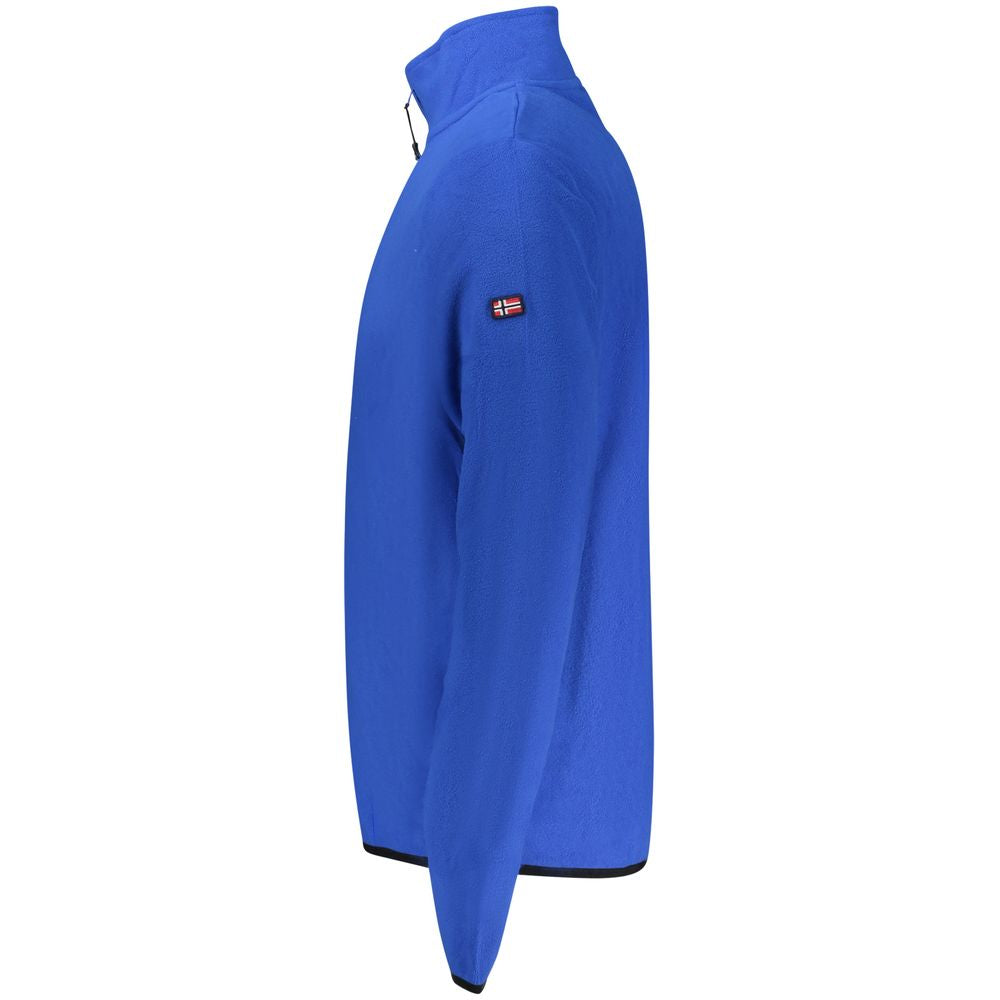 Norway 1963 blue polyester men's sweatshirt with crew neck and long sleeves, casual and comfortable apparel.