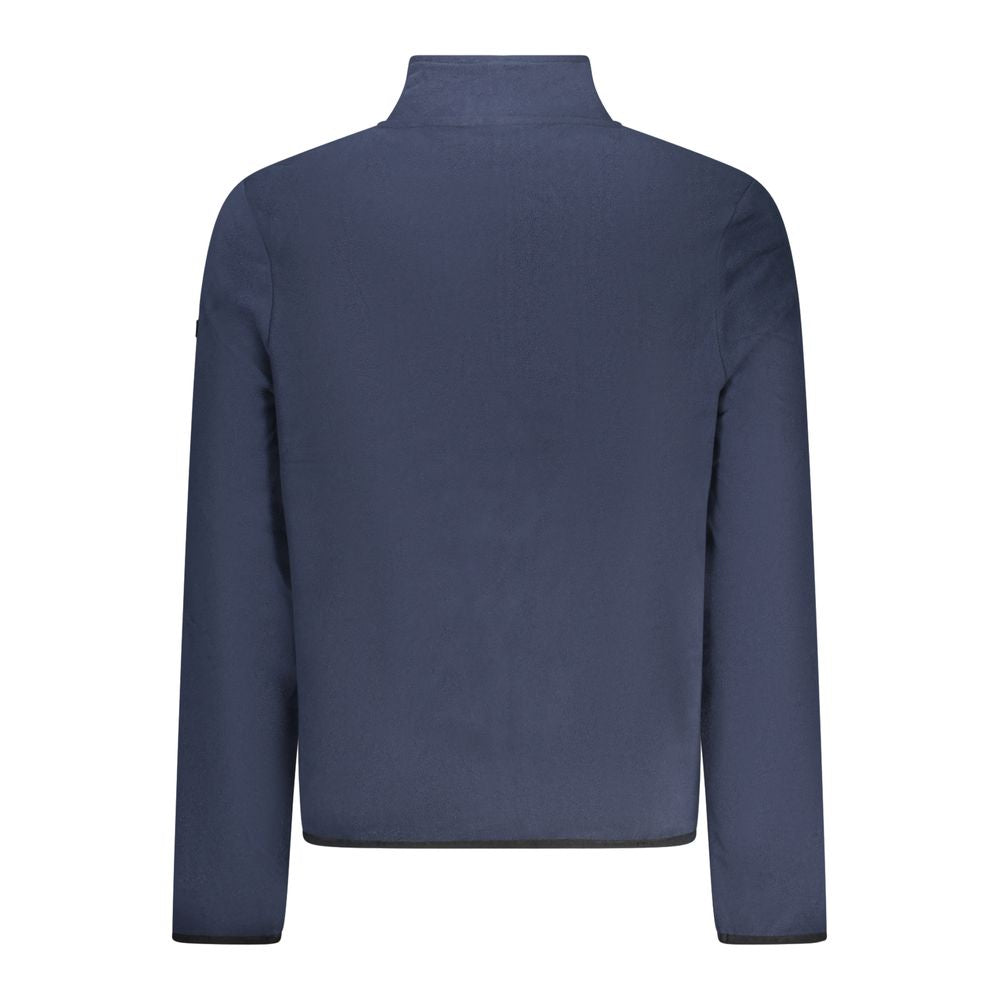 Norway 1963 blue polyester men's sweatshirt with round neckline and long sleeves, casual athletic style.