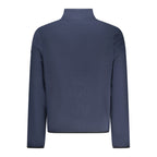 Norway 1963 blue polyester men's sweatshirt with round neckline and long sleeves, casual athletic style.
