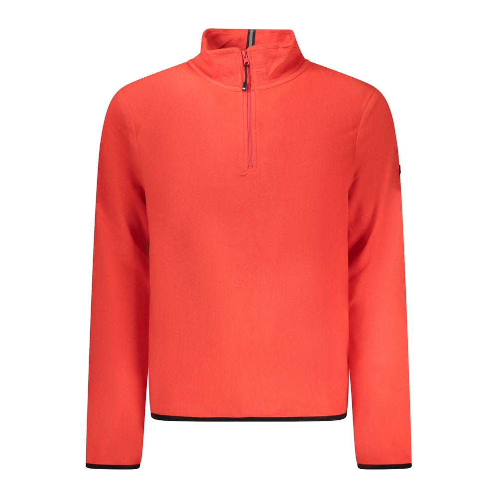 Norway 1963 red polyester men's sweatshirt with crew neck and long sleeves, casual winter apparel.