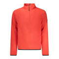 Norway 1963 red polyester men's sweatshirt with crew neck and long sleeves, casual winter apparel.