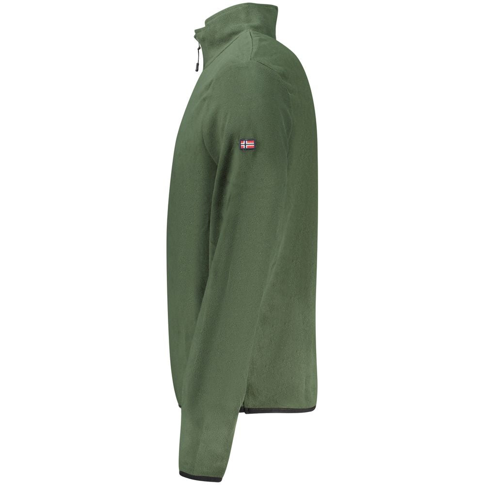 Norway 1963 Verde polyester men's sweatshirt with a relaxed fit and crew neckline, casual style for everyday wear.