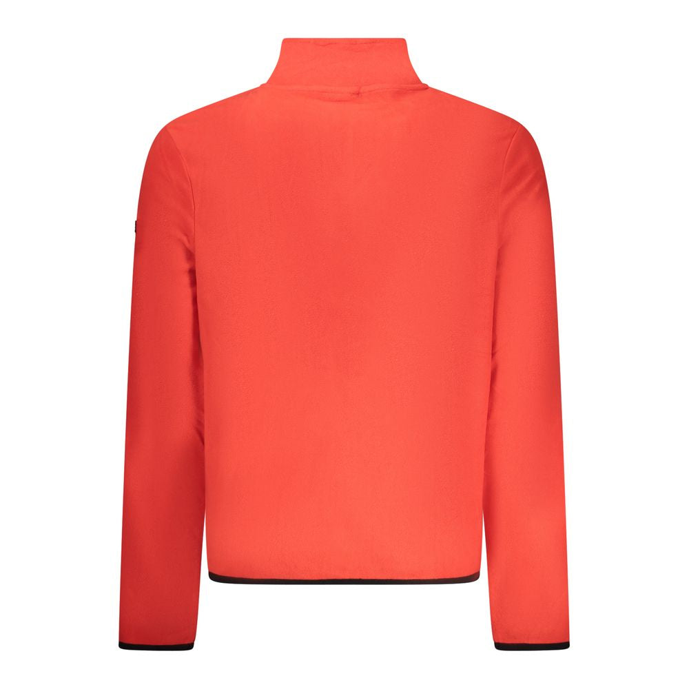 Norway 1963 red polyester men's sweatshirt with crew neck and long sleeves, casual athletic style.
