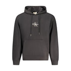 Calvin Klein Nero cotton men's hoodie with hood, long sleeves, and front kangaroo pocket, casual and comfortable.