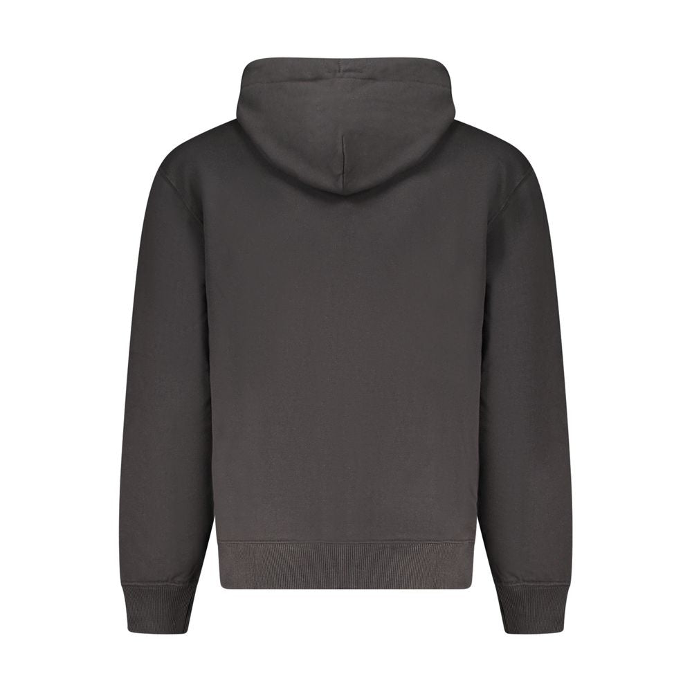 Calvin Klein Nero cotton men's hoodie featuring a relaxed fit, hood with drawstrings, and minimalist style.