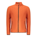 Norway 1963 orange polyester men's sweatshirt with long sleeves and ribbed cuffs, casual style, front crew neckline.