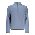 Norway 1963 blue polyester men's sweatshirt with ribbed cuffs and crew neckline, casual and comfortable clothing.