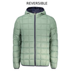 Norway 1963 men's blue polyester jacket, stylish and durable outerwear with a modern fit, shown on a model.