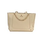 Beige PVC women’s handbag by Laura Biagiotti with sleek design and top handle, featuring a stylish and functional accessory.