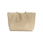Beige PVC Laura Biagiotti women's handbag with sleek design and shoulder strap, stylish accessory for everyday use.