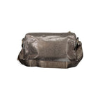 Gray polyester women's handbag by Laura Biagiotti with structured design and top handle, featuring subtle branding details.