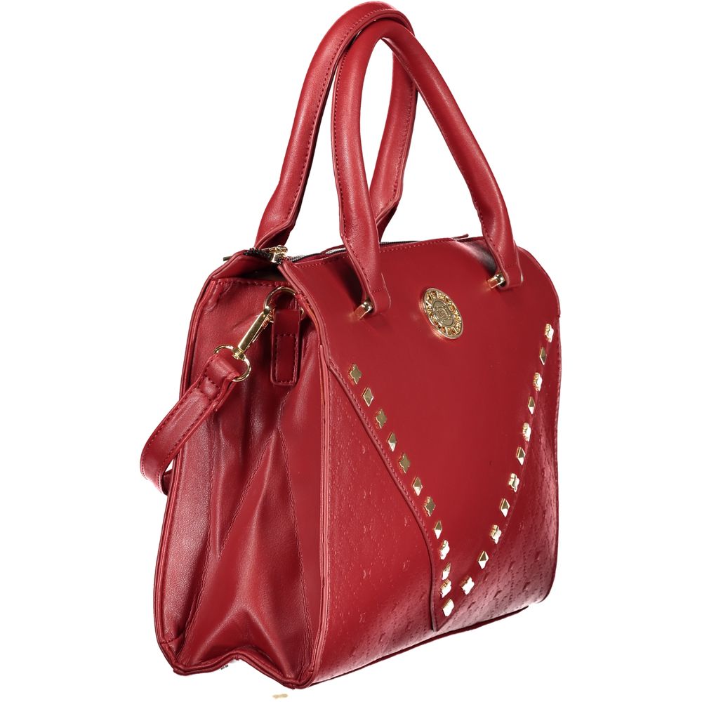 Laura Biagiotti Rosso PVC women’s handbag with sleek design and top handle, featuring a vibrant red finish and elegant style.